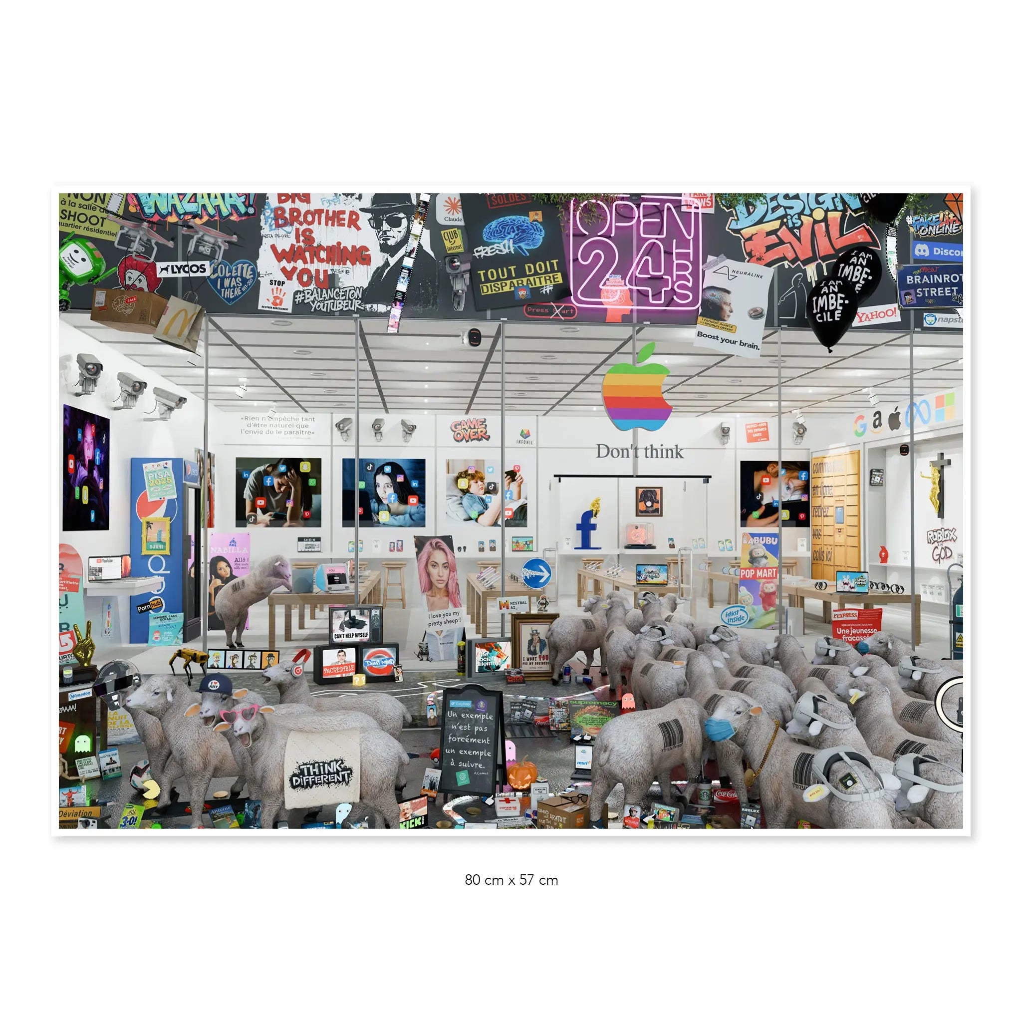 "Dopamine Store" 80x57cm Alpaz Officiel Artiste contemporain Français