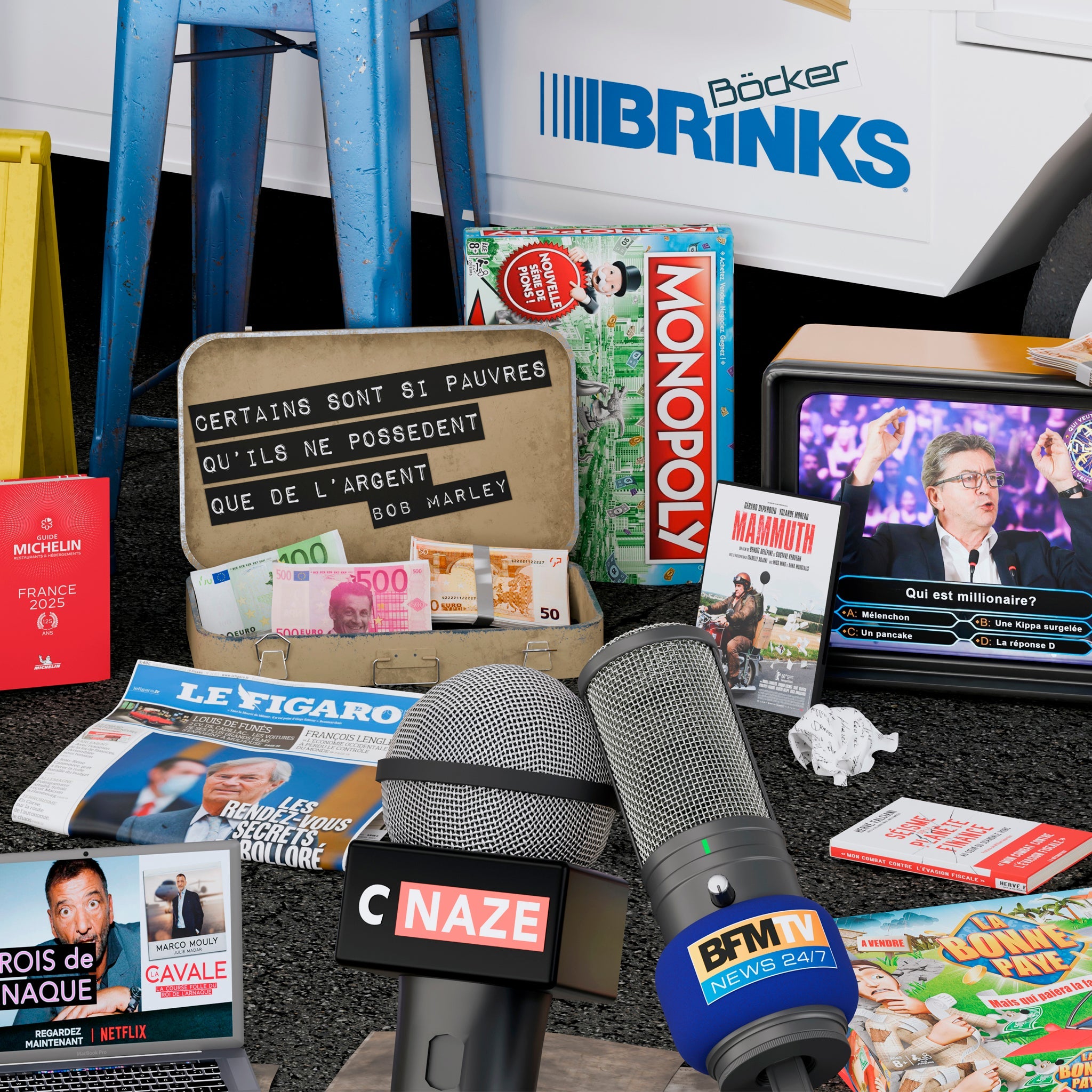 "Baraque à Fric" 70x50cm Alpaz Officiel Artiste contemporain Français