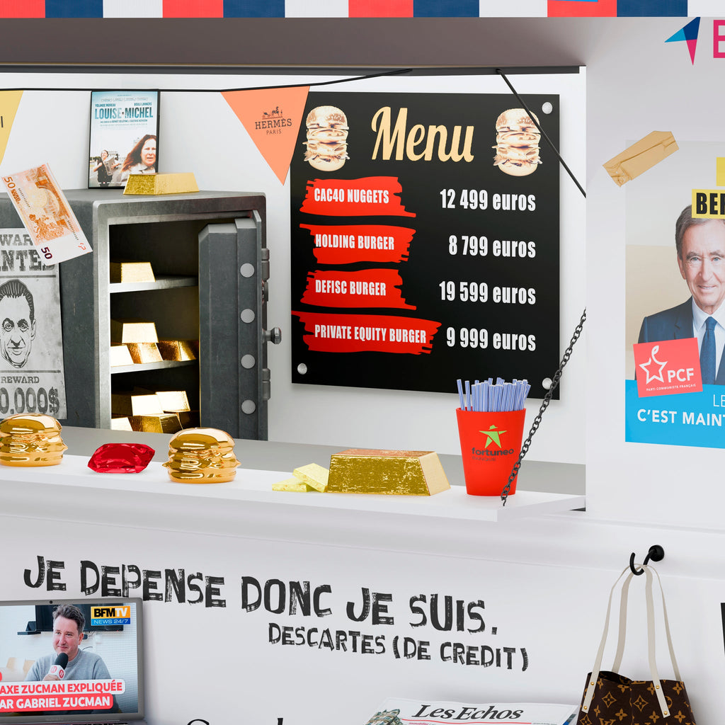 "Baraque à Fric" 70x50cm Alpaz Officiel Artiste contemporain Français