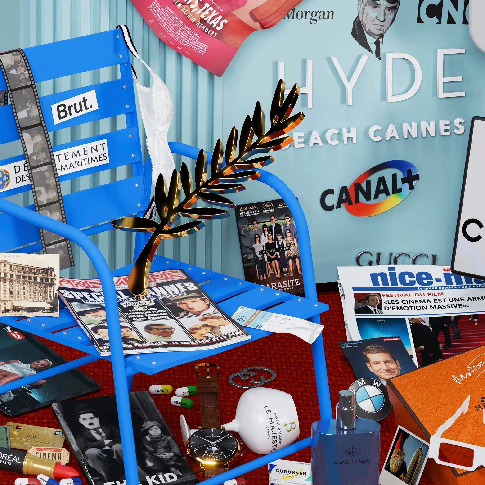 "7e Art Festival" 60x60cm Alpaz Officiel Artiste contemporain Français