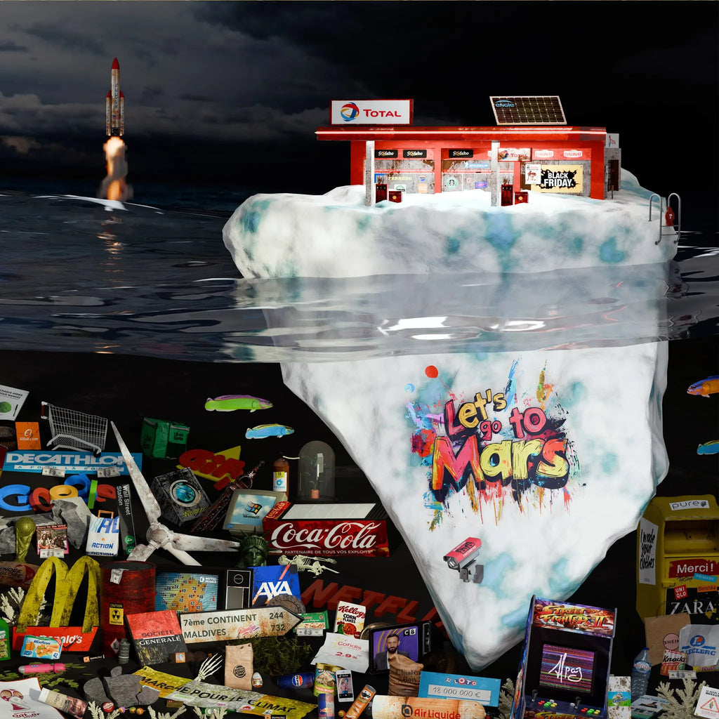 "The last Iceberg" 80x48cm Alpaz Officiel Artiste contemporain Français