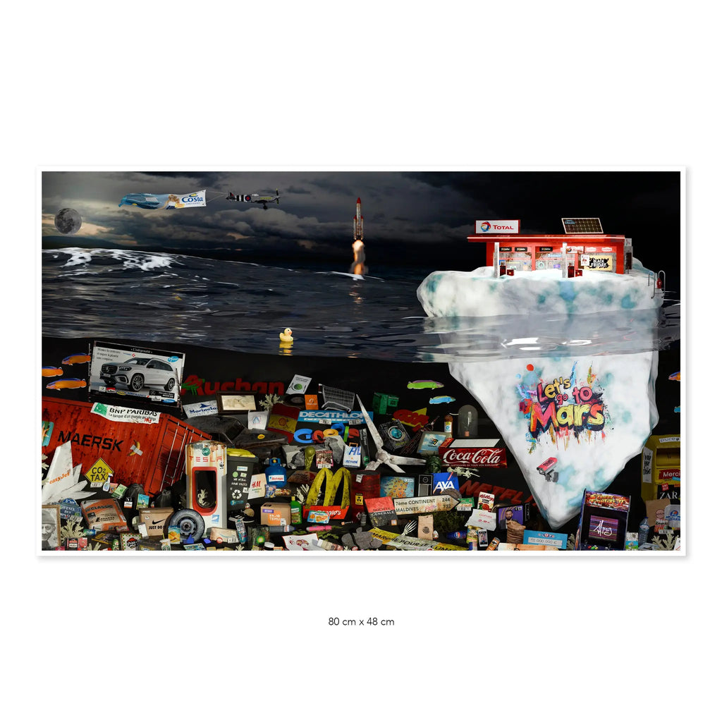 "The last Iceberg" 80x48cm Alpaz Officiel Artiste contemporain Français