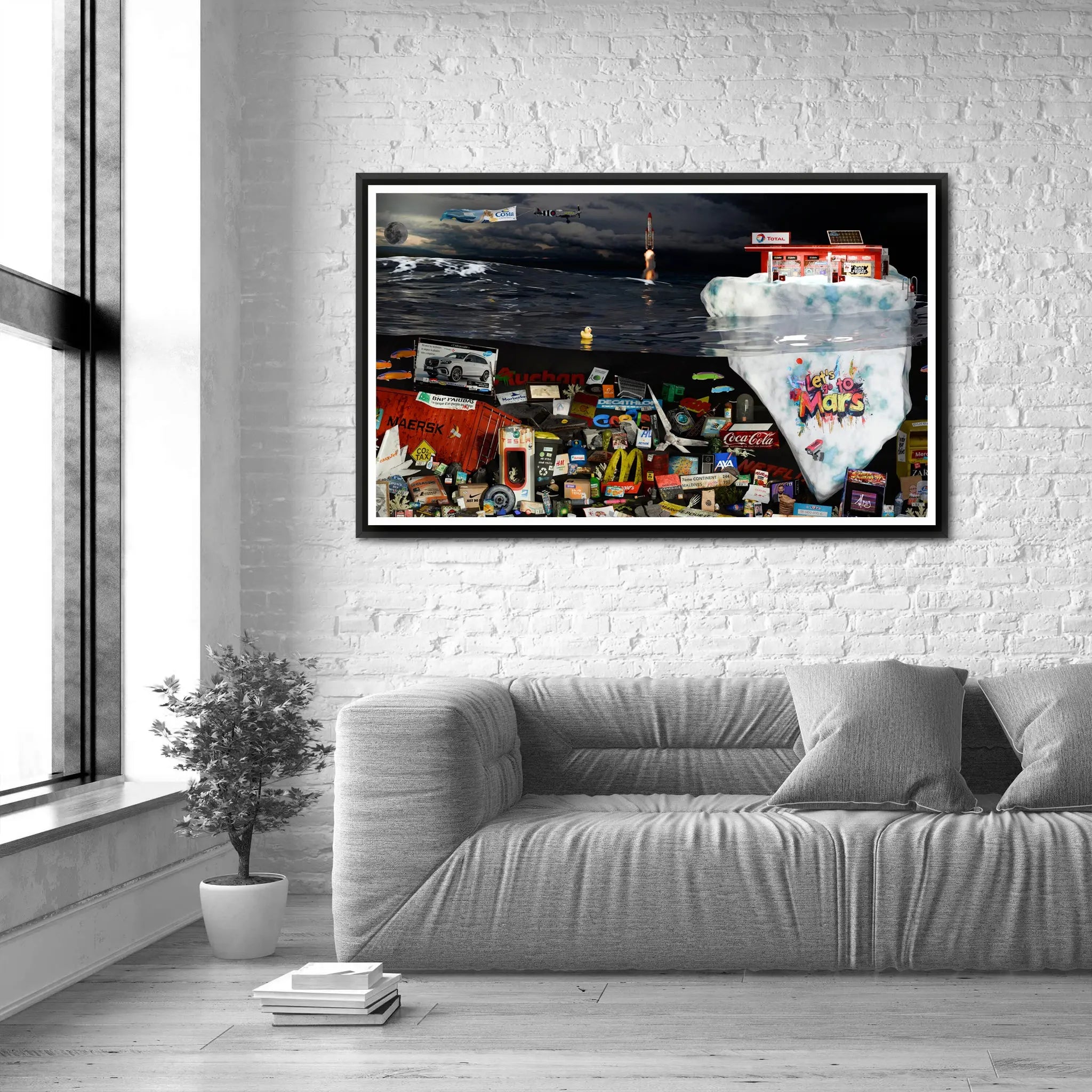 "The last Iceberg" 80x48cm Alpaz Officiel Artiste contemporain Français