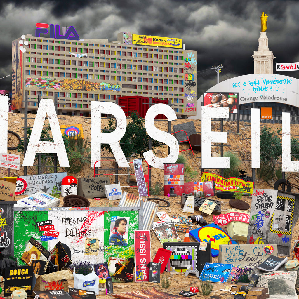 Tirage argentique "Ici c'est Marseille Bébé" 80x40cm