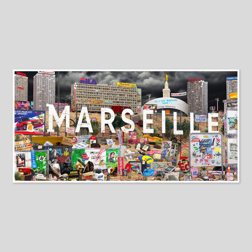 Tirage argentique "Ici c'est Marseille Bébé" 80x40cm