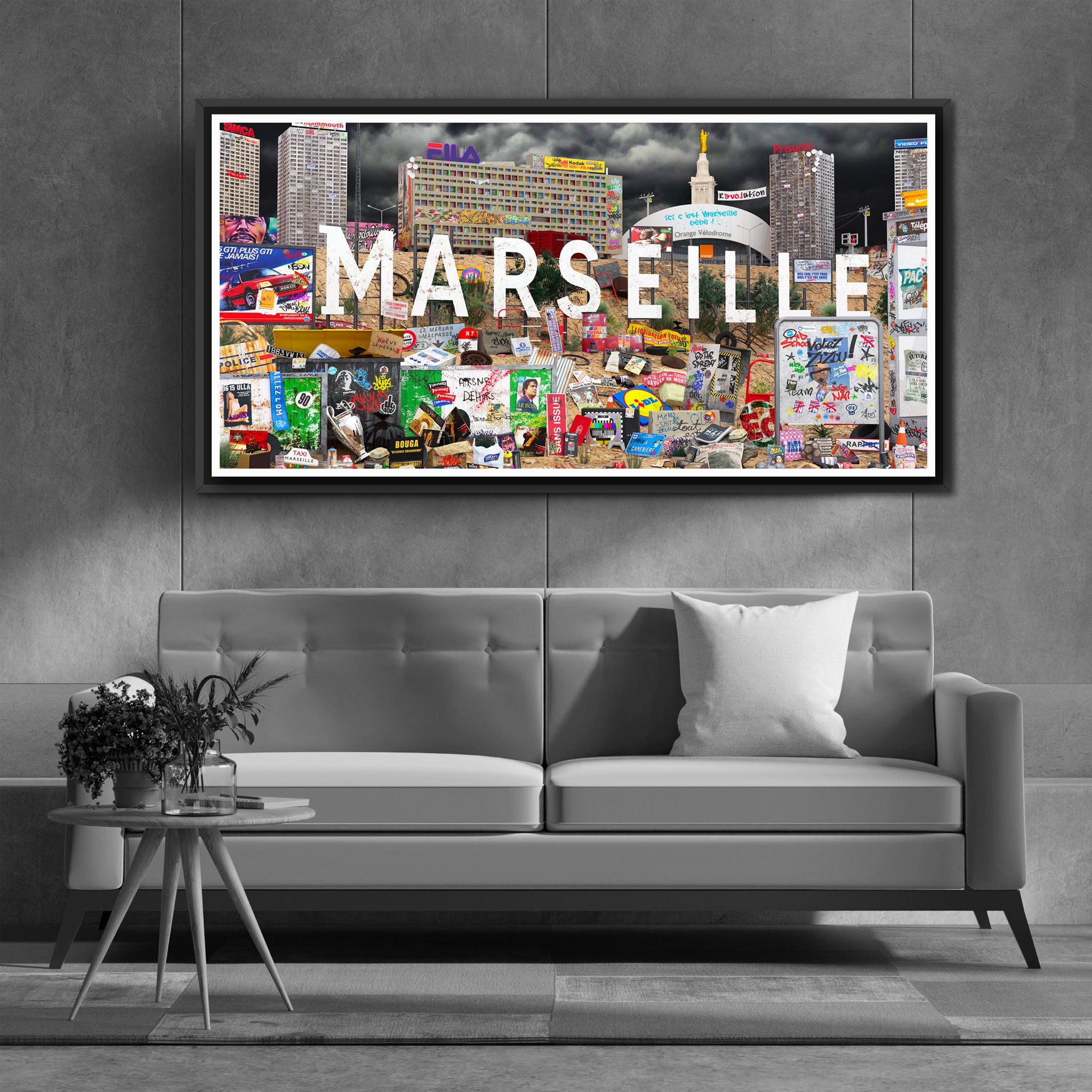 Tirage argentique "Ici c'est Marseille Bébé" 80x40cm