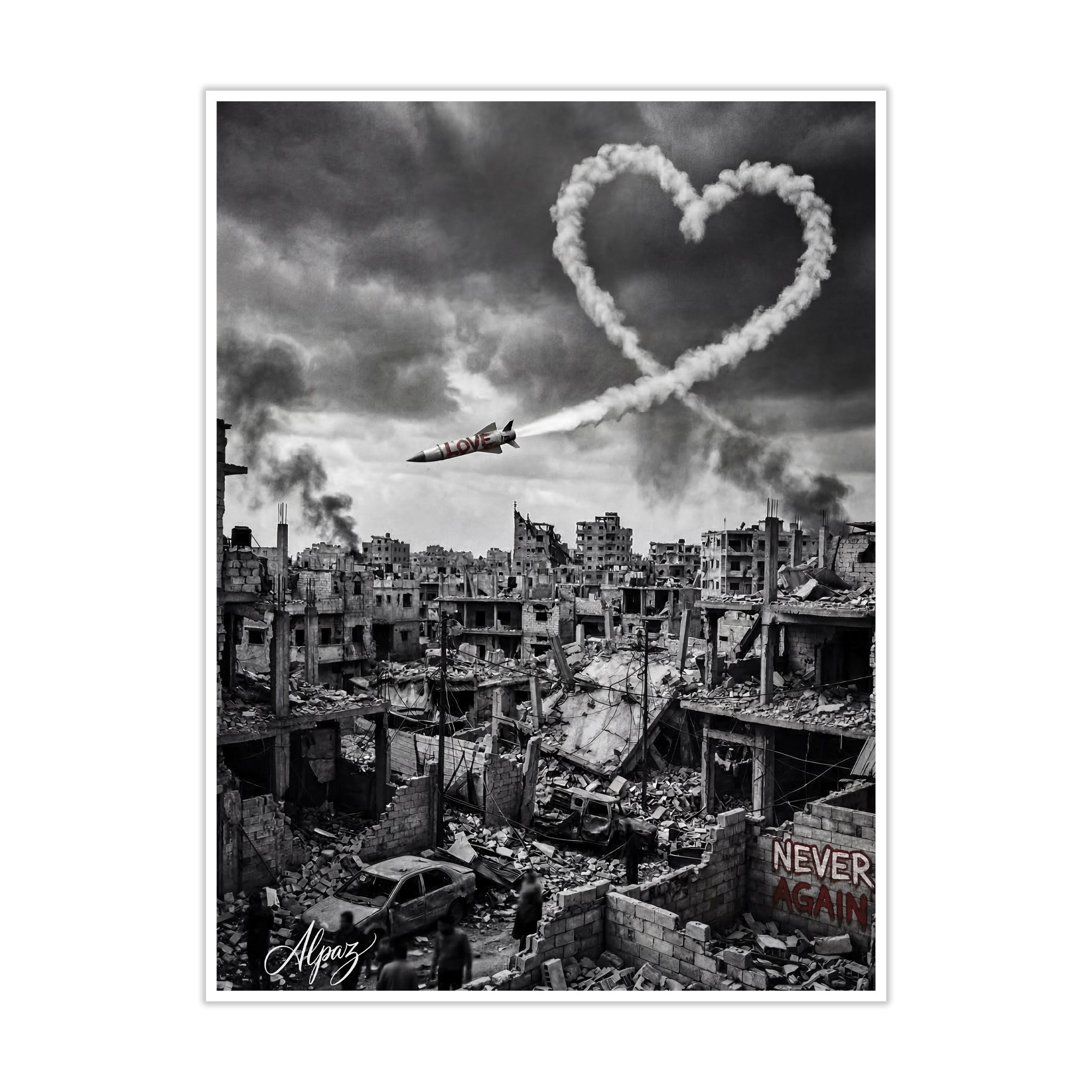 "NEVER AGAIN" Format A4