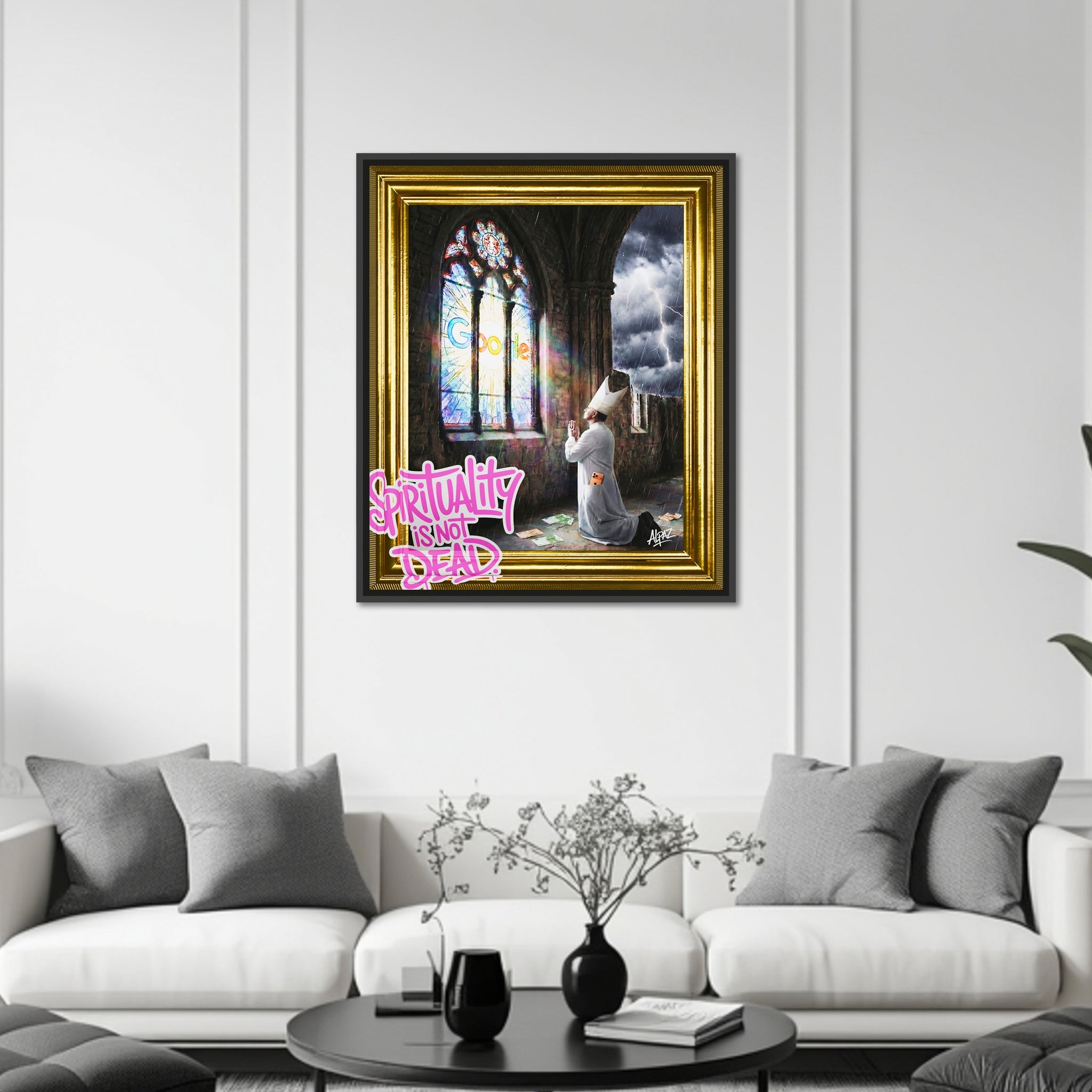 "Spirituality 2.0" 60x50cm Alpaz Officiel Artiste contemporain Français