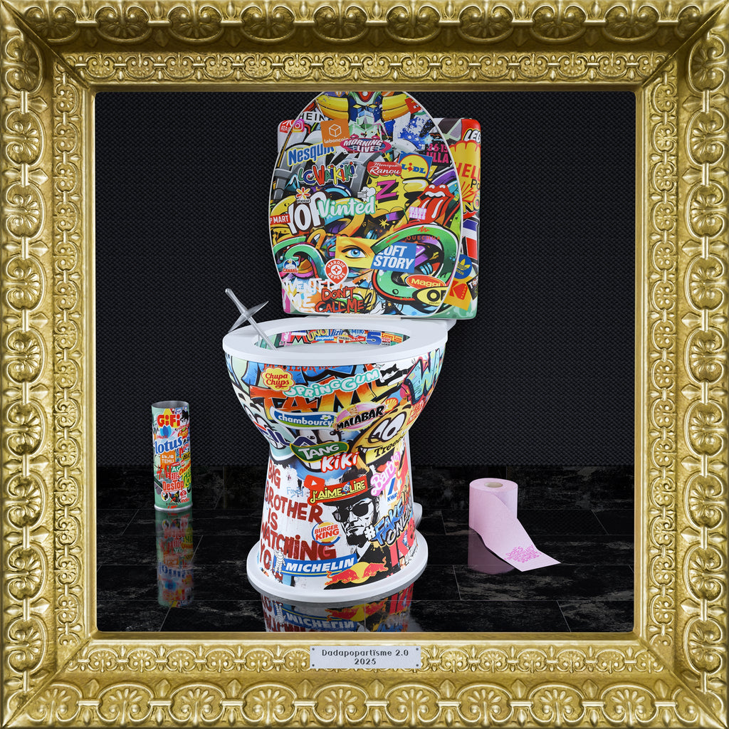 "Pop WC" 40x40cm Alpaz Officiel Artiste contemporain Français