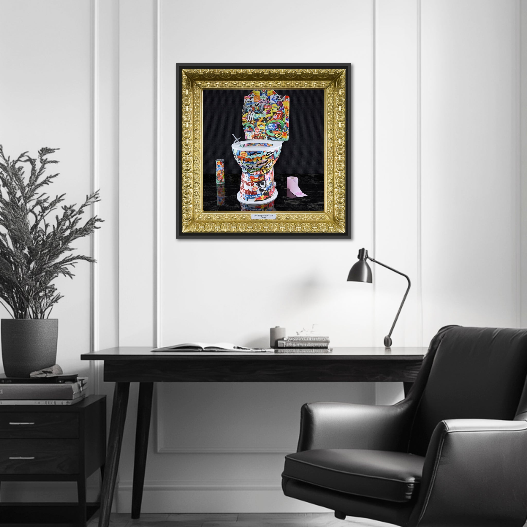 "Pop WC" 40x40cm Alpaz Officiel Artiste contemporain Français